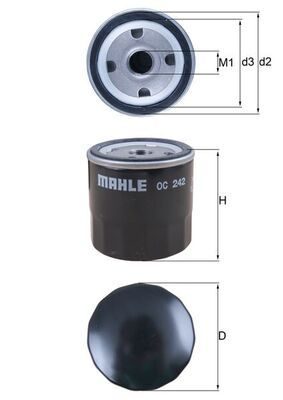 Оливний фільтр MAHLE OC242 - zapix