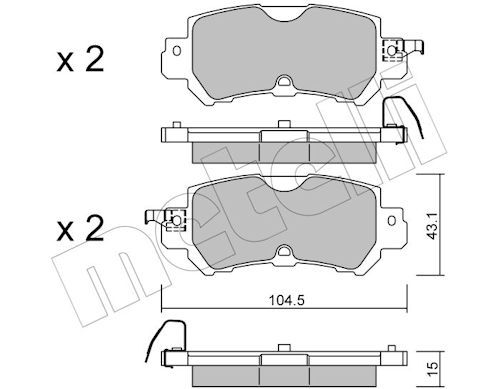 Гальмівні колодки дискові METELLI 2209700 - zapix