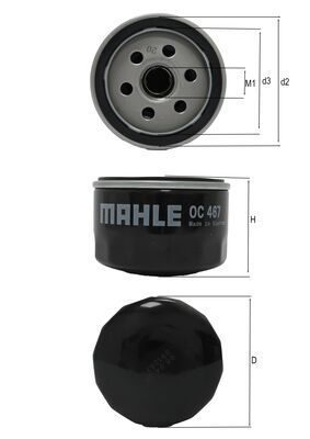 Оливний фільтр MAHLE OC467 - zapix