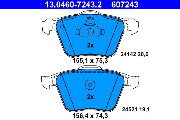 Гальмівні колодки дискові ATE 13046072432 - zapix