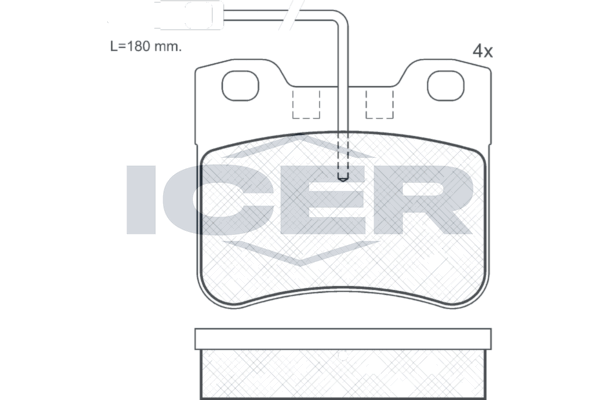 Гальмівні колодки дискові ICER 180788202 - zapix