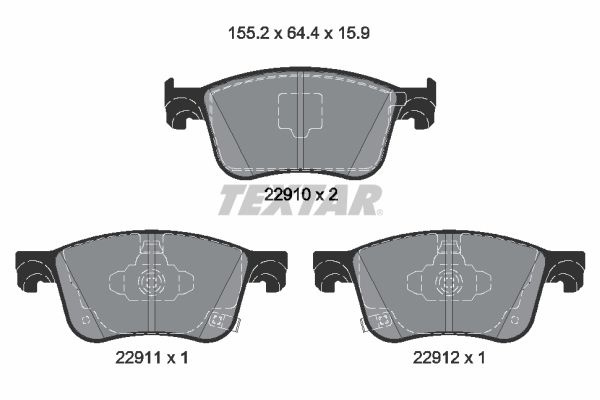 Гальмівні колодки дискові TEXTAR 2291001 - zapix