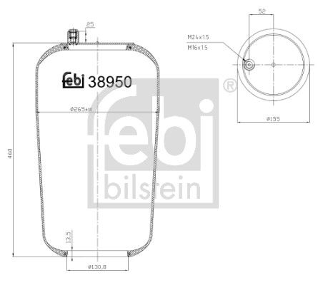 Пневматична підвіска FEBI BILSTEIN 38950 - zapix