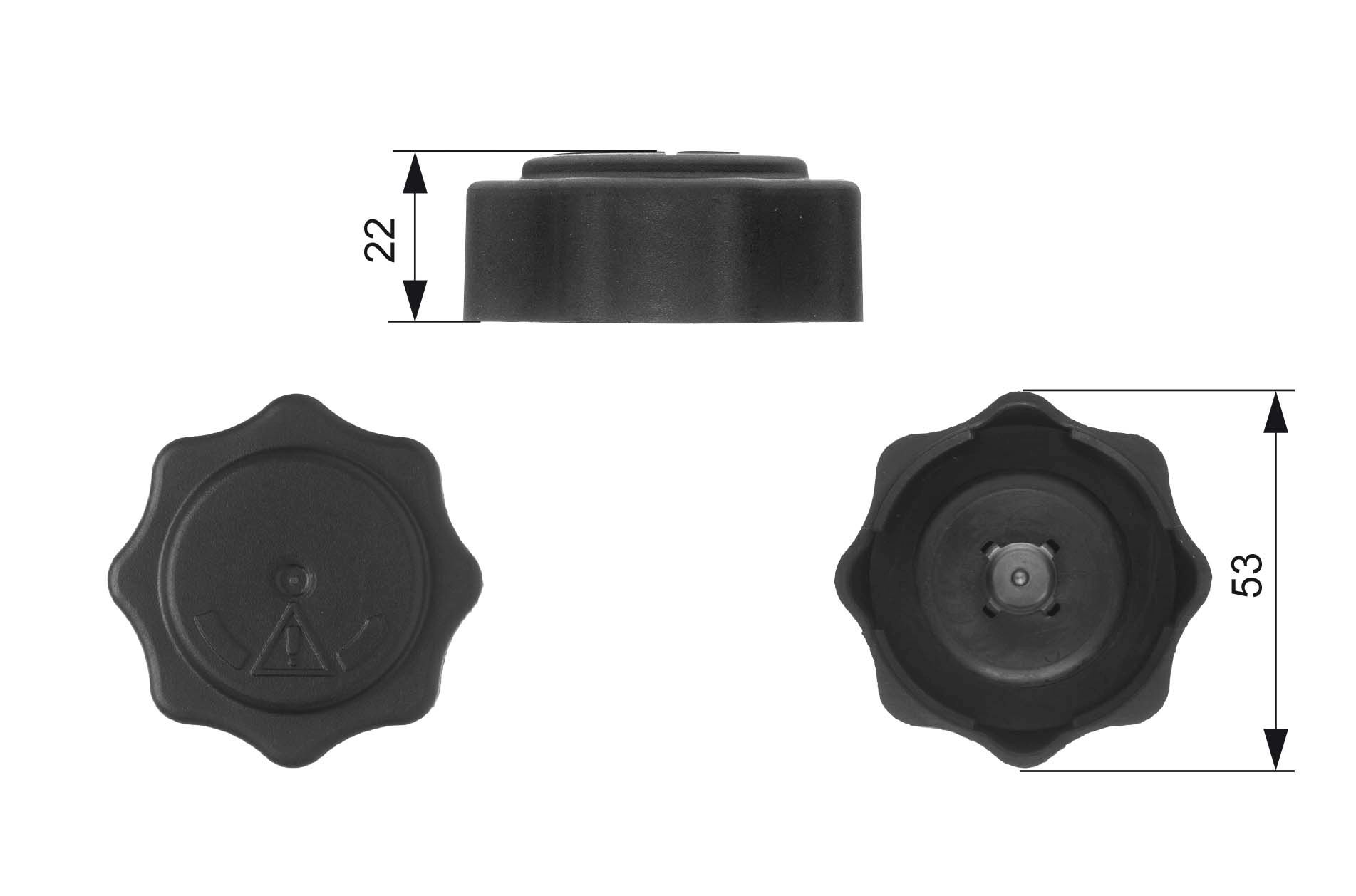 Кришка розширювального бачка GATES RC229 - zapix