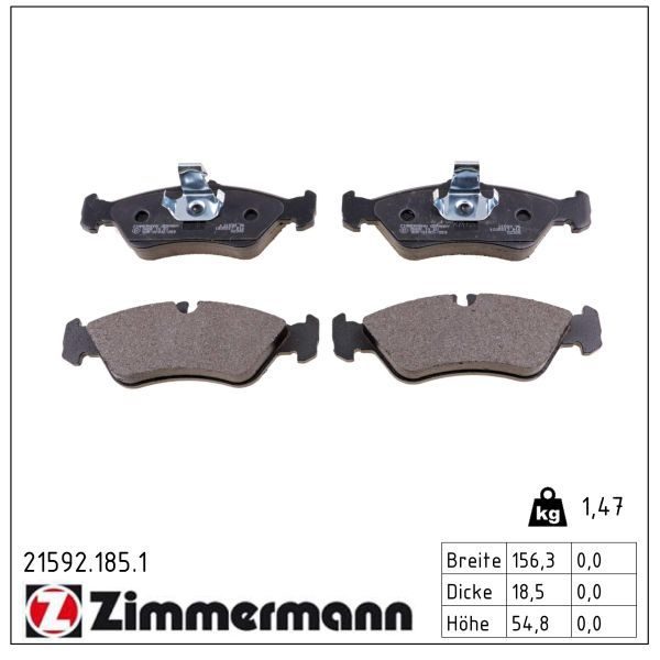 Гальмівні колодки дискові ZIMMERMANN 215921851 - zapix