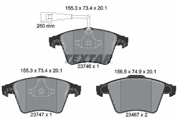 Тормозные колодки дисковые TEXTAR 2374602