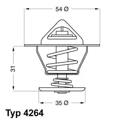 Термостат BORGWARNER (WAHLER) 426484D - zapix
