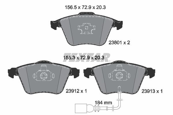 Гальмівні колодки дискові TEXTAR 2380101 - zapix