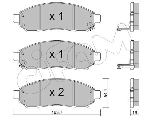 Гальмівні колодки дискові CIFAM 8227431 - zapix
