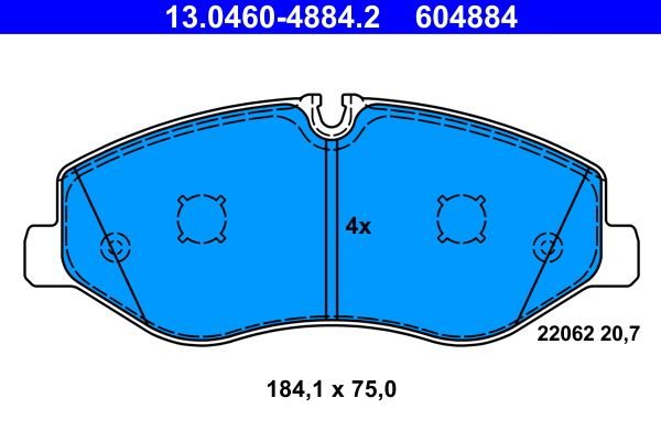 Гальмівні колодки дискові ATE 13046048842 - zapix