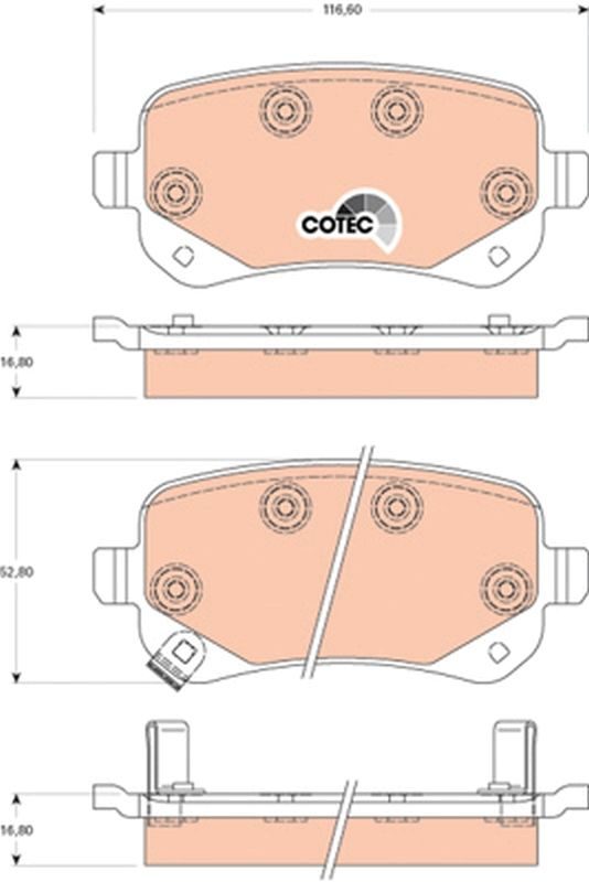 Гальмівні колодки дискові TRW GDB4176 - zapix