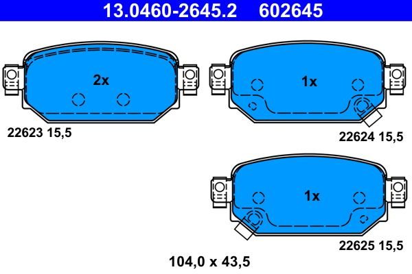 Гальмівні колодки дискові ATE 13046026452 - zapix