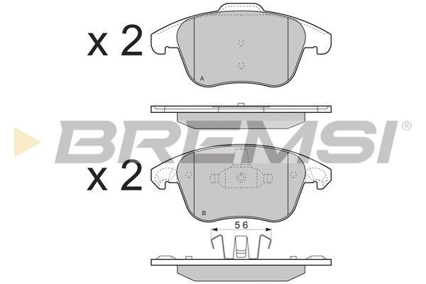 Гальмівні колодки дискові BREMSI BP3330