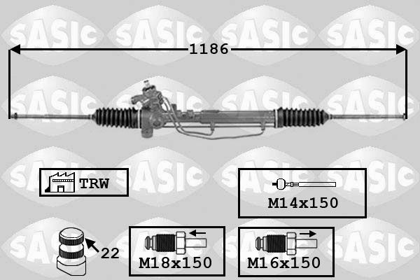 Рейка кермова SASIC 7006142 - zapix