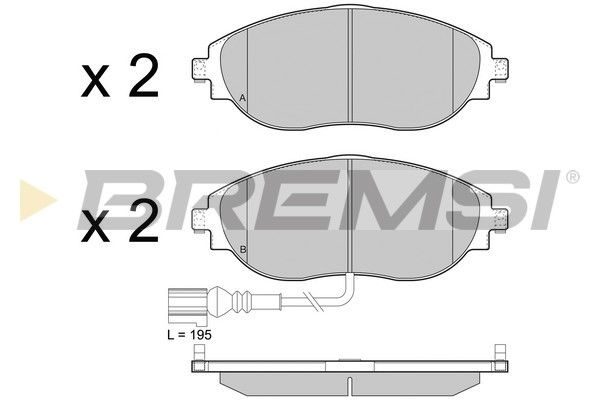 Тормозные колодки дисковые BREMSI BP3474