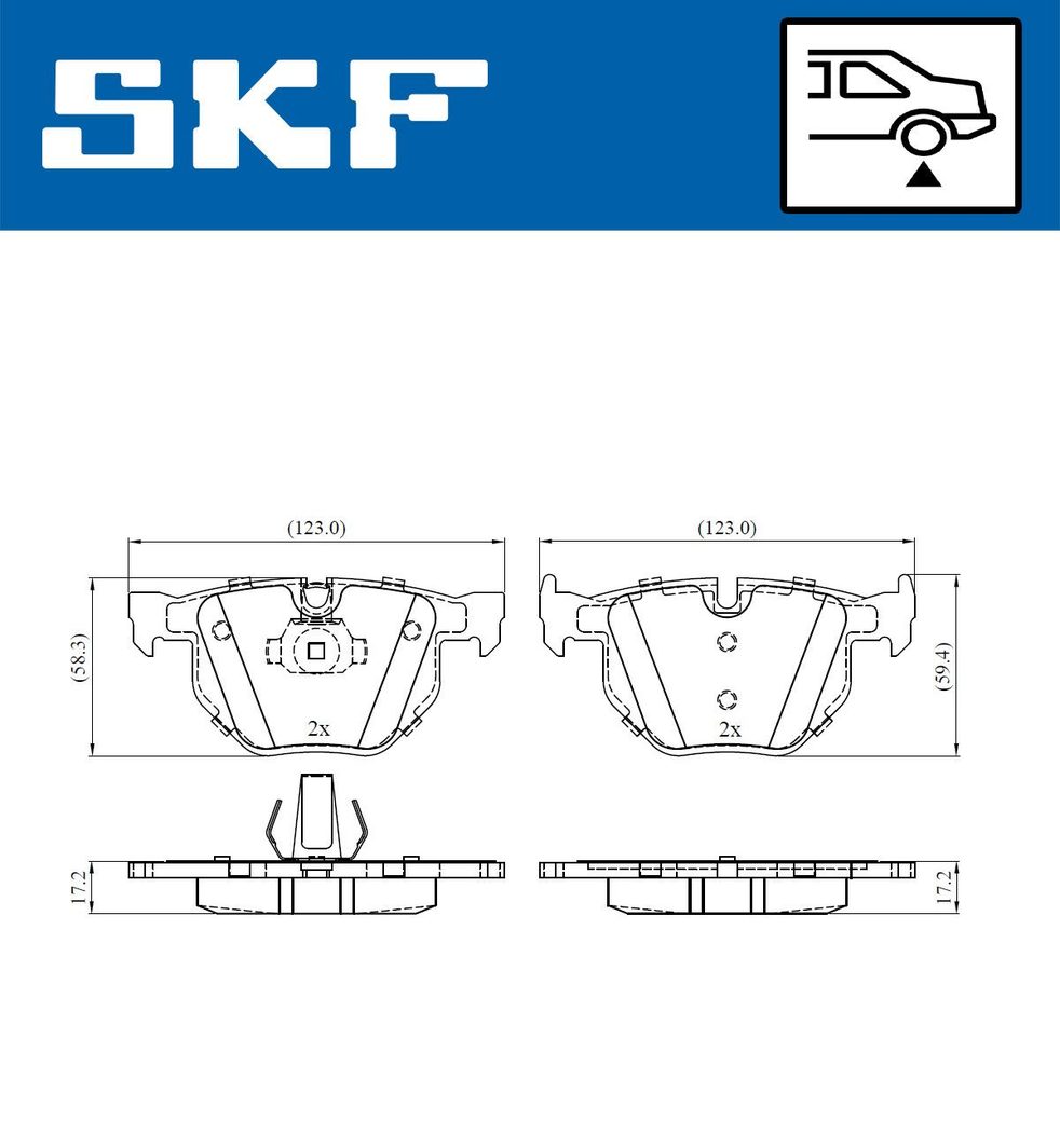 Гальмівні колодки дискові SKF VKBP90240 - zapix
