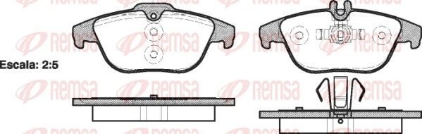 Гальмівні колодки дискові REMSA 130500 - zapix
