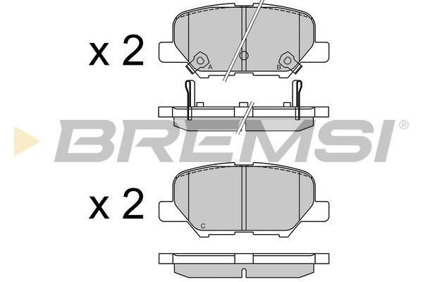 Тормозные колодки дисковые BREMSI BP3555