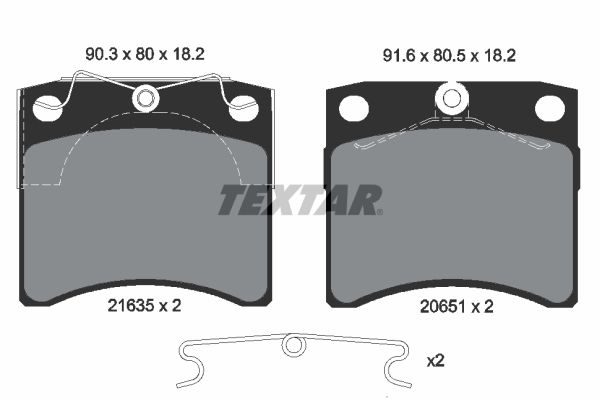 Гальмівні колодки дискові TEXTAR 2163501 - zapix