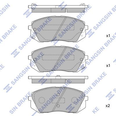 Тормозные колодки дисковые HI-Q SP1196