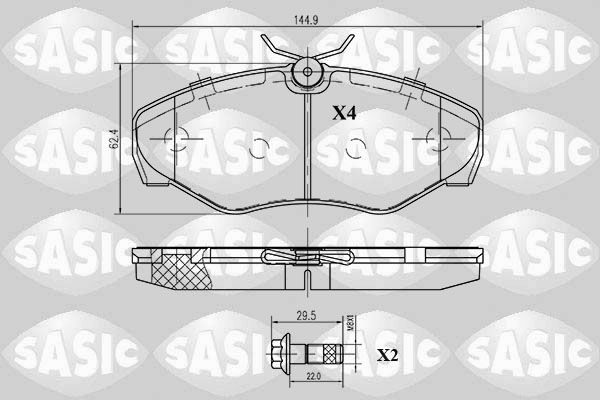 Гальмівні колодки дискові SASIC 6214007 - zapix