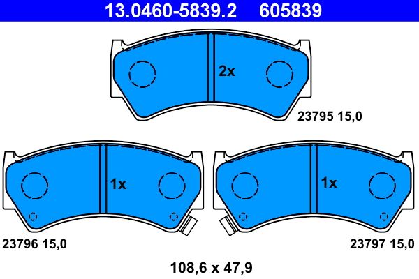 Гальмівні колодки дискові ATE 13046058392 - zapix