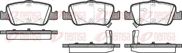 Гальмівні колодки дискові REMSA 135602 - zapix