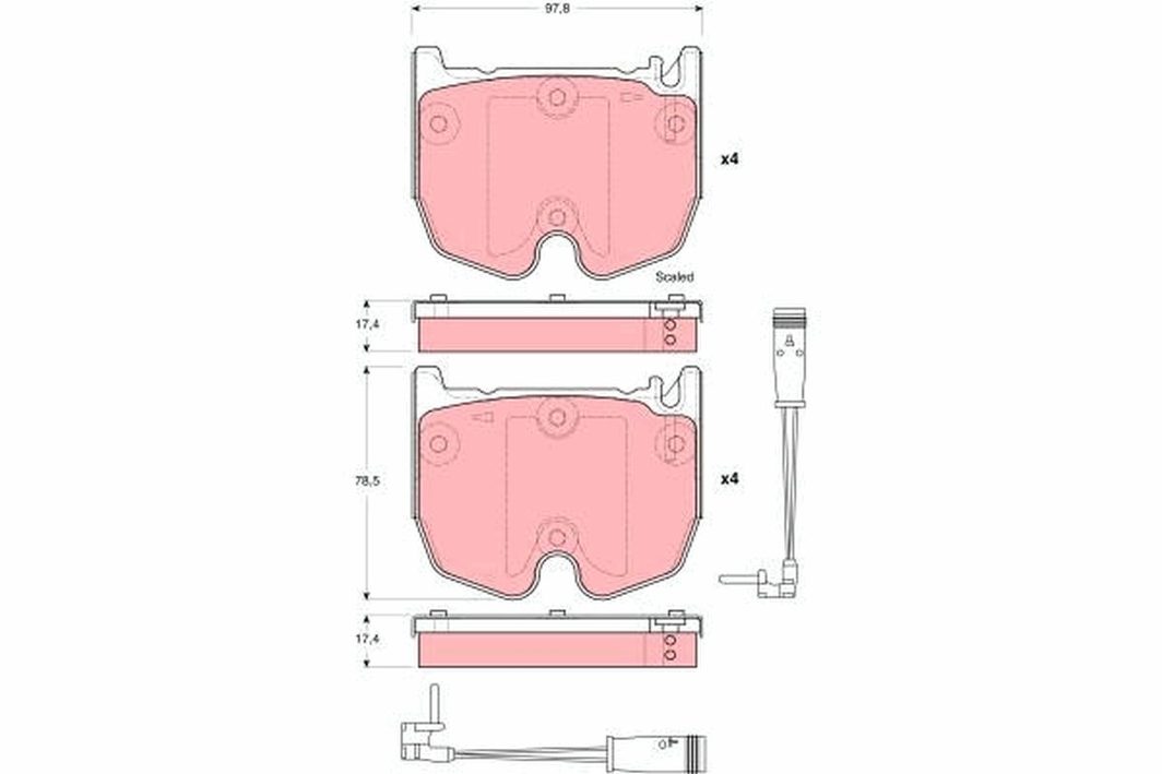 Гальмівні колодки дискові TRW GDB1599 - zapix
