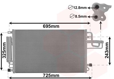 Радіатор кондиціонера VAN WEZEL 82005156 - zapix
