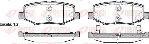 Гальмівні колодки дискові REMSA 126402 - zapix