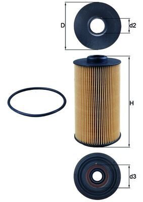 Оливний фільтр MAHLE OX1521D - zapix