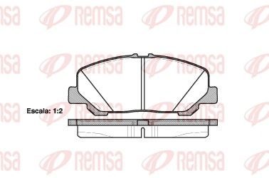 Гальмівні колодки дискові REMSA 128700 - zapix