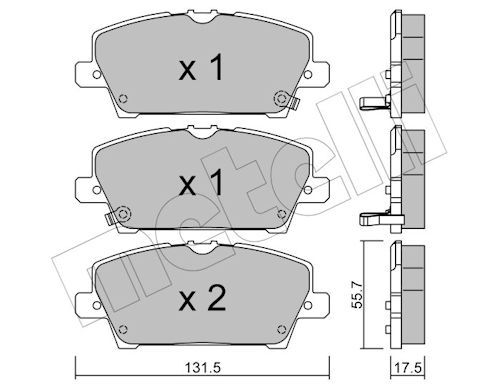Гальмівні колодки дискові METELLI 2207280 - zapix