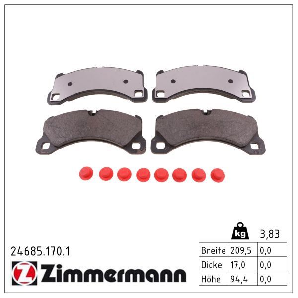 Гальмівні колодки дискові ZIMMERMANN 246851701 - zapix