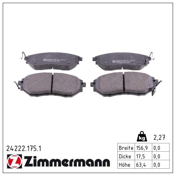 Гальмівні колодки дискові ZIMMERMANN 242221751 - zapix