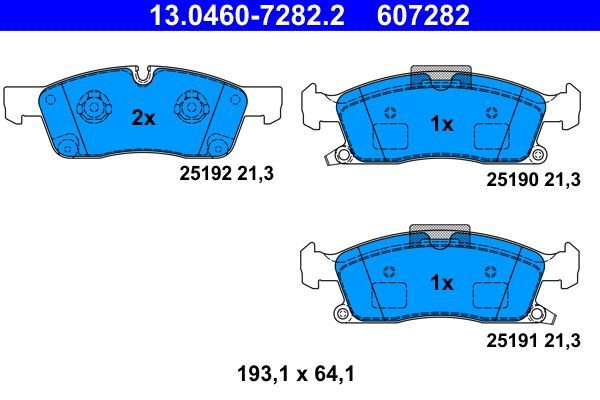 Гальмівні колодки дискові ATE 13046072822 - zapix