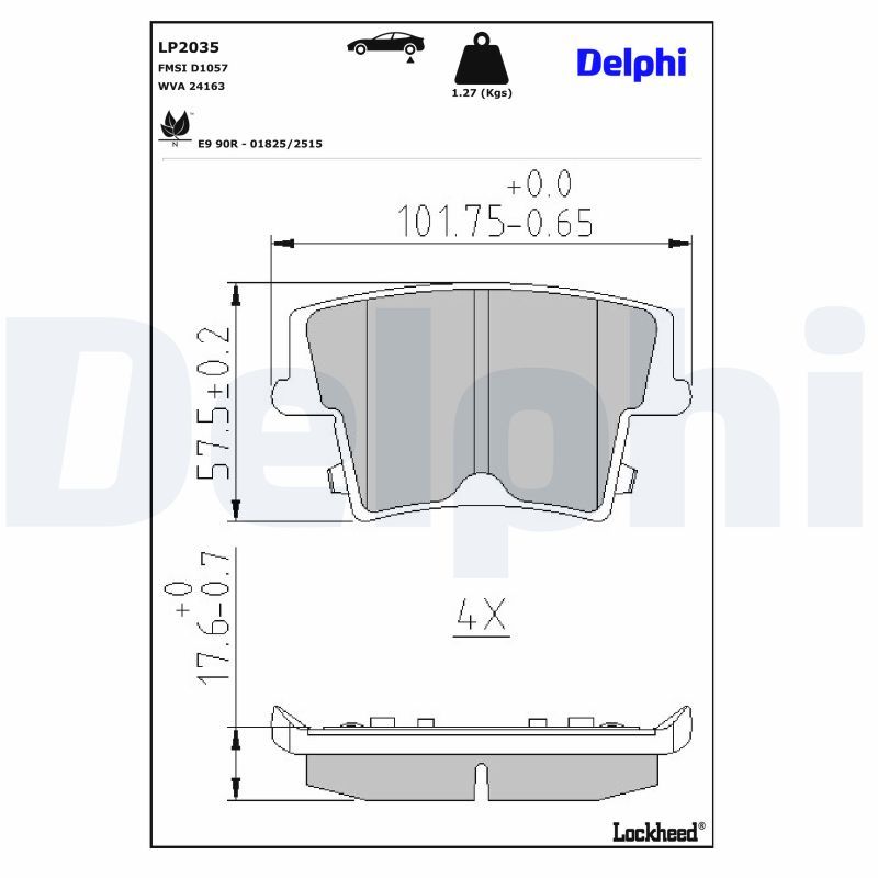 Гальмівні колодки дискові DELPHI LP2035 - zapix