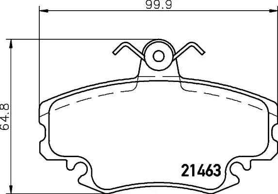 Гальмівні колодки дискові HELLA PAGID 8DB355018131 - zapix