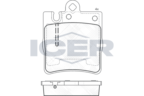 Гальмівні колодки дискові ICER 181312202 - zapix