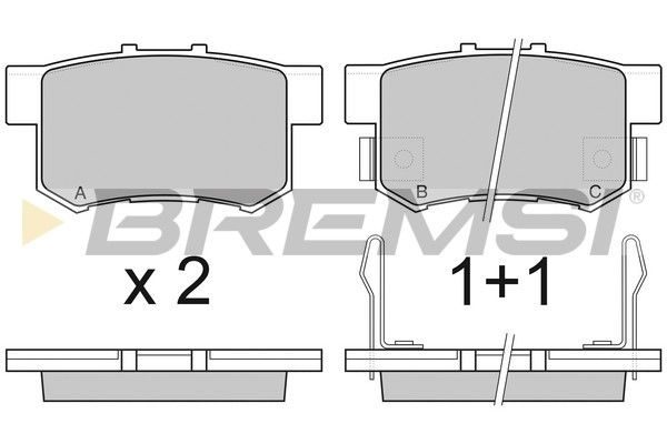 Гальмівні колодки дискові BREMSI BP2750 - zapix