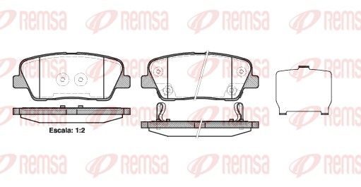 Гальмівні колодки дискові REMSA 127402 - zapix