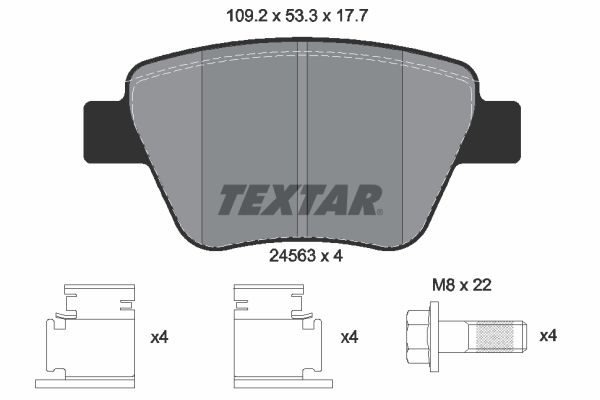 Гальмівні колодки дискові TEXTAR 2456301 - zapix