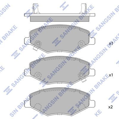 Тормозные колодки дисковые HI-Q SP2092