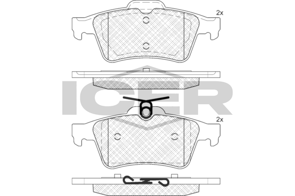 Гальмівні колодки дискові ICER 181651200 - zapix