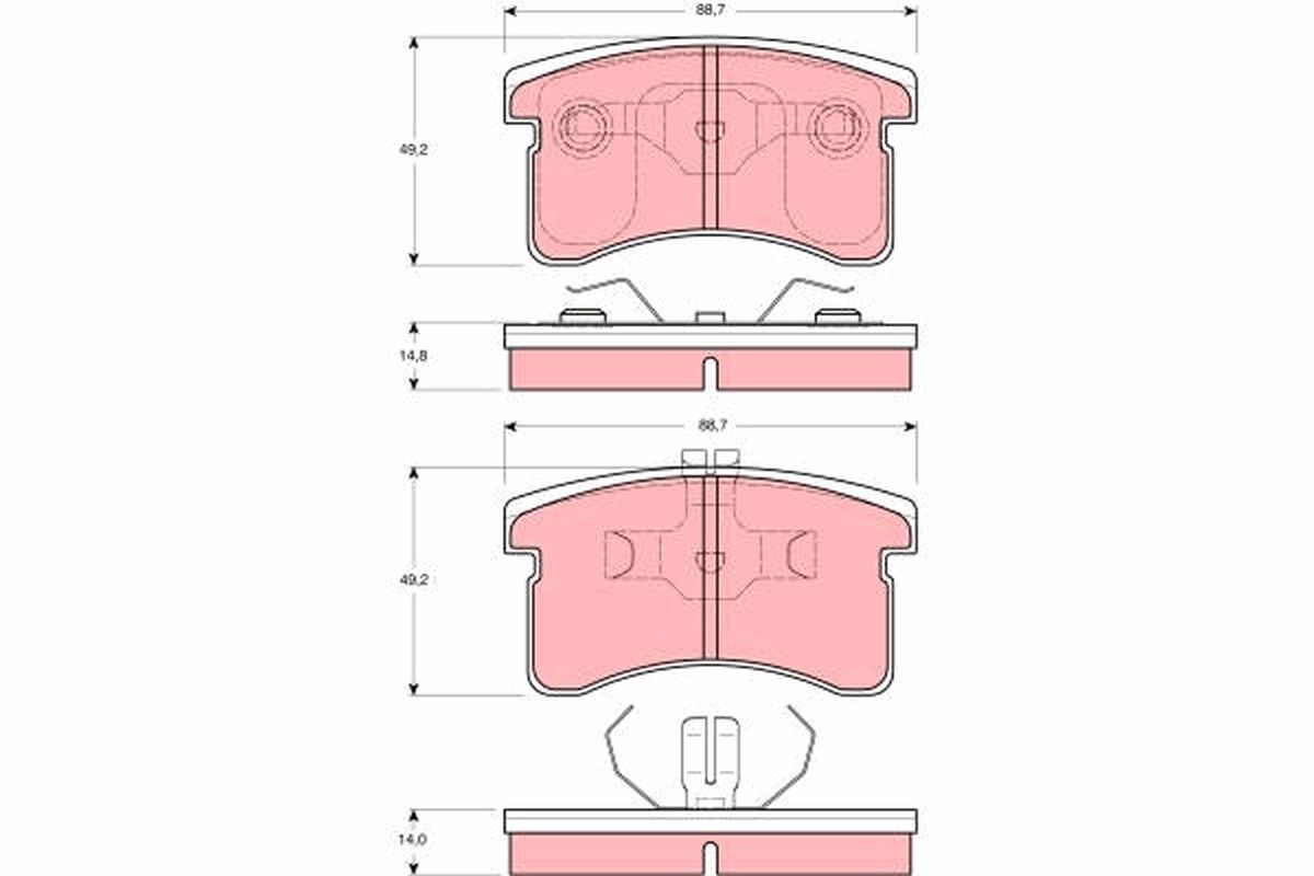 Гальмівні колодки дискові TRW GDB3126 - zapix