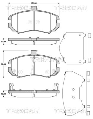 Гальмівні колодки дискові TRISCAN 811043034 - zapix