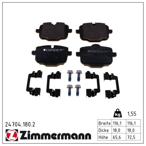 Гальмівні колодки дискові ZIMMERMANN 247041802 - zapix