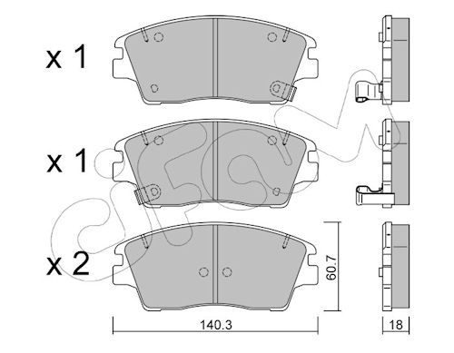 Гальмівні колодки дискові CIFAM 82211640 - zapix