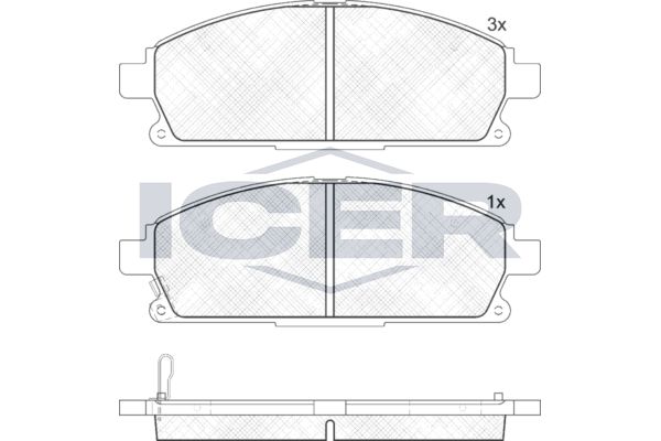 Гальмівні колодки дискові ICER 181521200 - zapix