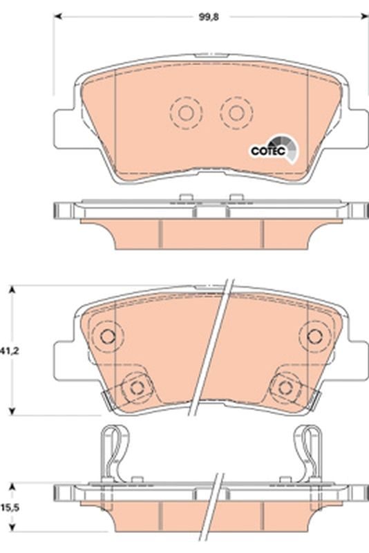 Гальмівні колодки дискові TRW GDB3494 - zapix